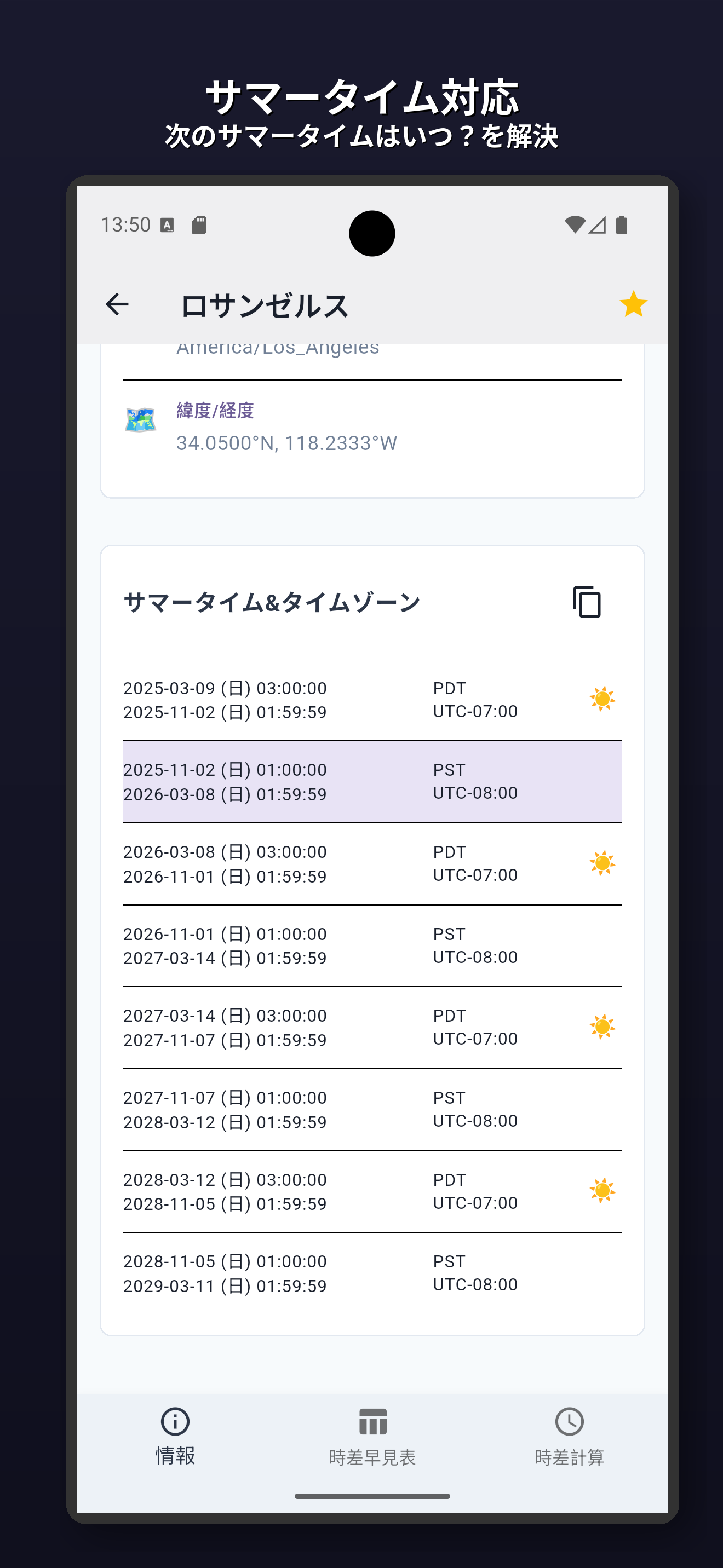 サマータイム対応